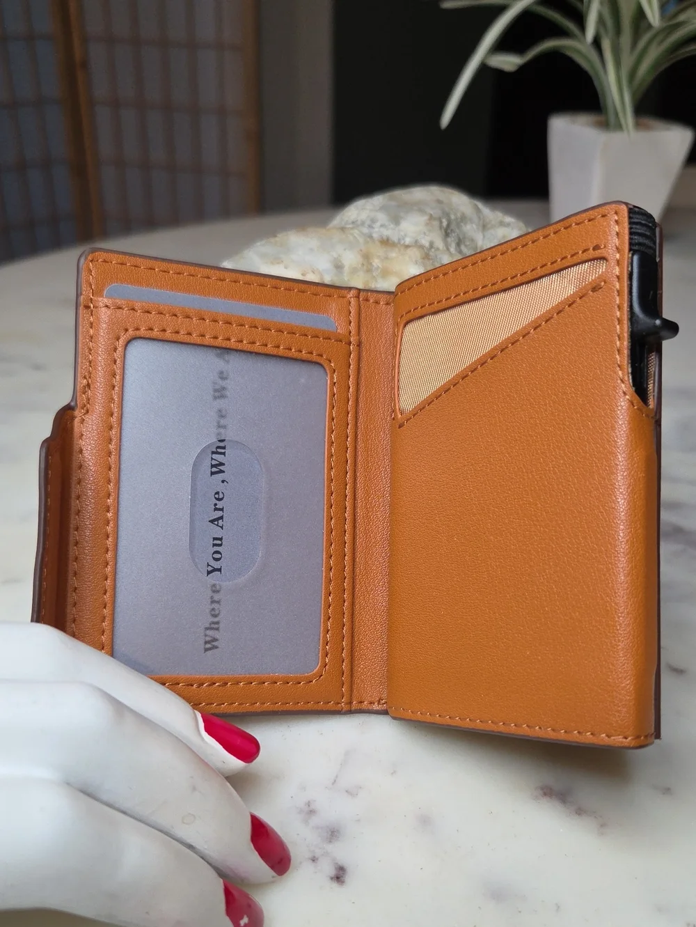 Napa Hide Brown Leather RFID Protection Pocket Slim Wallet